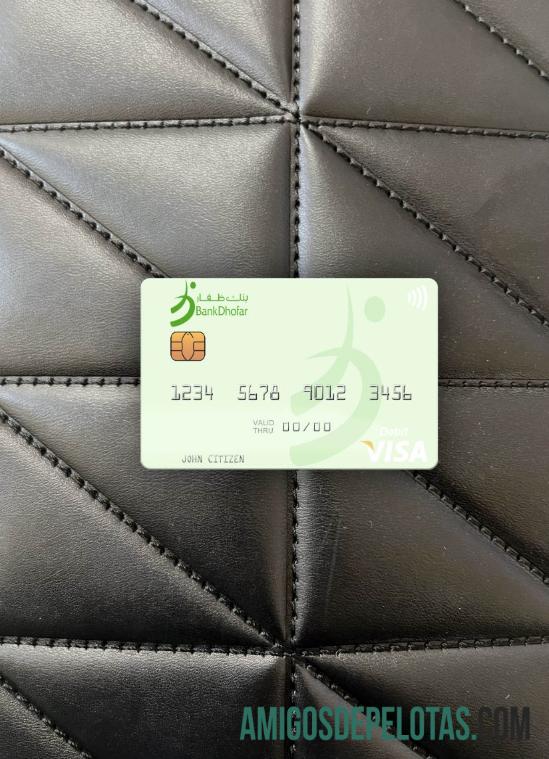 Cartão de débito Oman Bank Dhofar Visa Photolook Front amostra